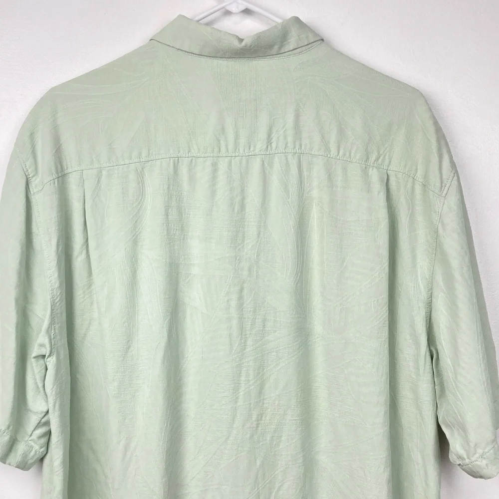 TOMMY BAHAMA Green Silk Button Down Shirt - Size L - Picture 4 of 11